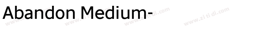Abandon Medium字体转换
